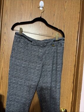 Anne Klein Black and White Crosshatch Dress Pants